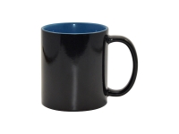 Sublimation 11oz Black Magic Mug (Inner Blue)