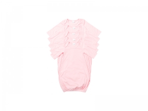 Sublimation Blanks Baby Long Sleeve Nightdress(Pink)