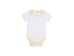 Baby Onesie Short Sleeve L(Yellow Edge,6-12M)