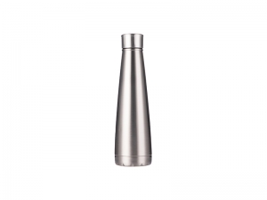 Sublimation 14oz/420ml Stainless Steel Pyramid Shaped Bottle (Silver)