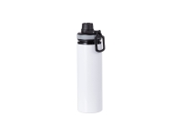 28oz/850ml Sublimation Blanks Alu Water Bottle with Color Cap (White)