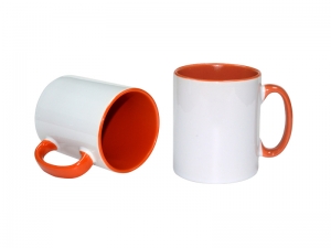 Sublimation 10oz Inner Rim Color Mug (Orange)