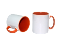 Sublimation 10oz Inner Rim Color Mug (Orange)