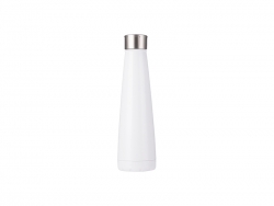 Sublimation 14oz/420ml Stainless Steel Pyramid Shaped Bottle (White)