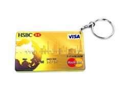 Chaveiro Plástico Cartão de Crédito 53*85mm (Borda Colorida)
