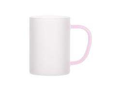 Caneca Vidro 12oz/360ml com Asa Rosa (Fosco)