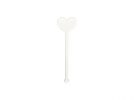 Sublimation Blanks Acrylic Drink Stirrers (3*10*0.4cm,Heart Shape)