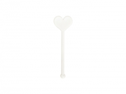 Sublimation Blanks Acrylic Drink Stirrers (3*10*0.4cm,Heart Shape)