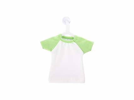 Camiseta Mini Con Percha (Cuello/Mangas Verde) MOQ:100uds/color