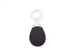 PU Leather Key Chain (Water drop, Black)