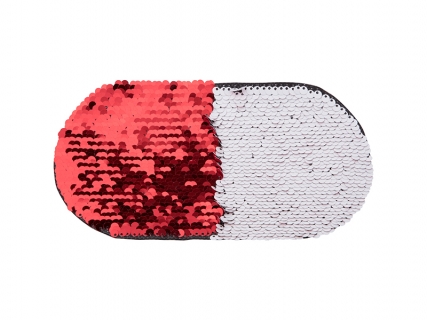 Sublimation Flip Sequins Adhesive (Oval,Red W/ White)