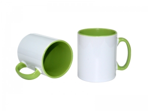 Sublimation 10oz Inner Rim Color Mug (Light Green)