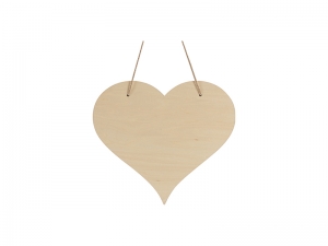 Sublimation Plywood Door Hanger (Heart Shape,29.8*26.3*0.5cm)