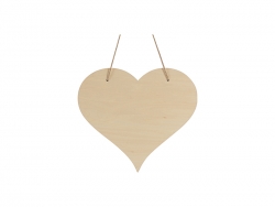 Sublimation Plywood Door Hanger (Heart Shape,29.8*26.3*0.5cm)