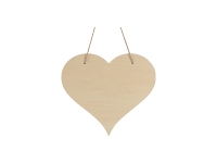 Sublimation Plywood Door Hanger (Heart Shape,29.8*26.3*0.5cm)