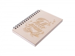 A5 Wiro Plywood Cover Notebook(14.1*21cm) MOQ: 500pcs