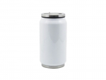 Sublimation 10oz/300ml Stainless Steel Coke Can with Straw (White)