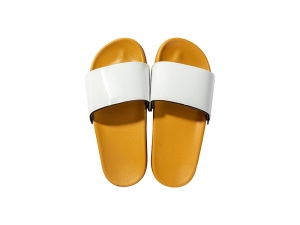 Adult Slippers w/ Sublimation PU Leather (Yellow Sole)