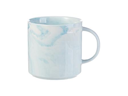 Taza Estocable Acabado Mármol 350ml (Azul Celeste)