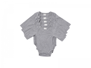 Sublimation Blanks Baby Onesie Long Sleeve(Gray)