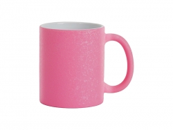 Sublimation Blanks 11oz Crackle Finish Ceramic Mug(Pink)