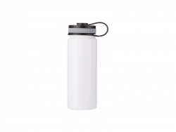 Garrafa Inox com Tampa Portátil 18oz/550ml (branco)