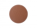 PU Leather Round Mug Coaster (Φ9.5cm,Brown)