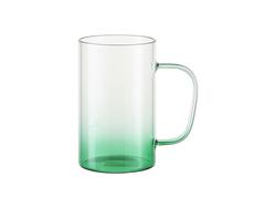 Caneca de Vidro 18oz/540ml (Transparente, Degradado Verde)