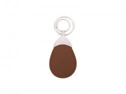 PU Leather Key Chain (Water drop, Brown)