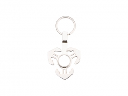 Sublimation Fidget Spinner Key Ring (Anchor, Silver)