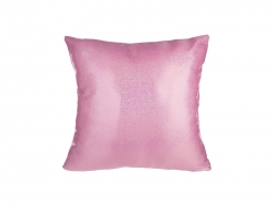 Sublimation Glitter Square Shape Pillow Cover (40*40cm,Pink)