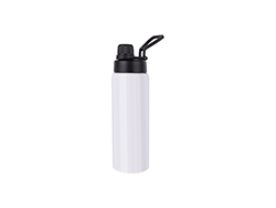 Garrafa Inox 25oz/750ml com tampa portátil (Branco)