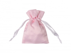 Sublimation Pink Satin Drawstring Bag(9*14cm)