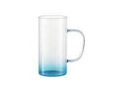 Taza de Cristal 22oz/650ml (Transparente, Degradado Azul)