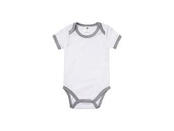 Baby Onesie Short Sleeve L(Gray Edge,6-12M)