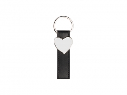 Sublimation Strip PU Key Chain(Heart)