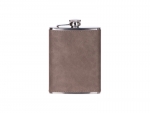 Sublimation 8oz/240ml Stainless Steel Flask with PU Cover (Dark Gray)