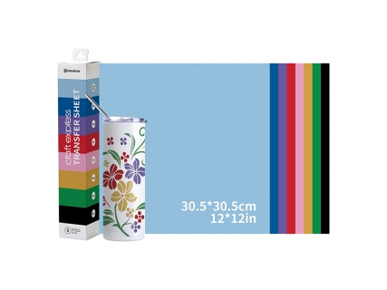 Craft Express Sublimation Transfer Sheet  8pcs (8 colors, 30.5*30.5cm/12&quot;x12&quot;&quot;)