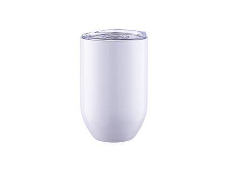 Vaso de Vino Recto sin Tallo Acero Inoxidable 12oz/360ml (Blanco)