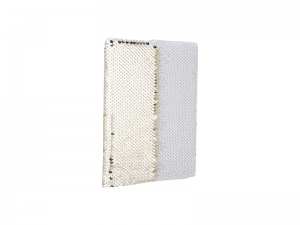 Sublimation A5 Sequin Notebook (Gold W/ White)