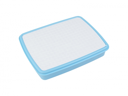 Sublimation Plastic Lunch Box w/ Grid(Light Blue) w/ Insert   MOQ:2000