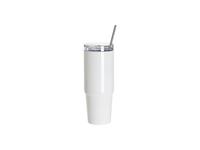 Sublimation Blanks 30oz/900ml Stainless Steel Travel Tumbler with Lid &amp; Straw(White)