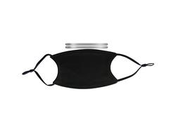 Sublimation Full Cotton Kids Face Mask (Black)  w/ Alu Nose Bridge