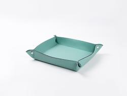 Bandeja de Cuero para Grabado (Verde Azulado/Negro, 20*24cm)