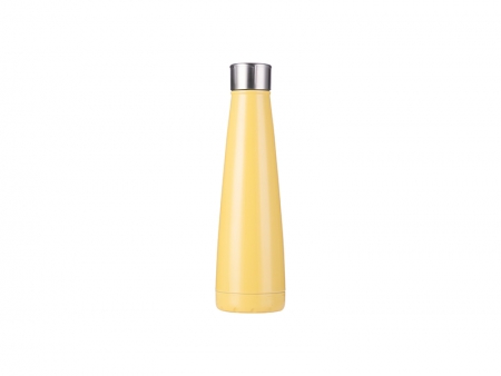 Sublimation 14oz/420ml Stainless Steel Pyramid Shaped Bottle (Yellow)