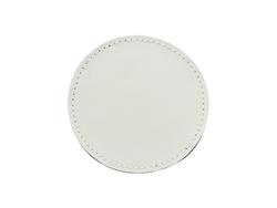 3&quot; White Round Sub PU Leather Patch with Velcro