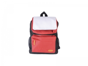 Sublimation Kids School Bag (Black w/ Red Pocket)