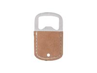 Sublimation PU Stainless Steel Bottle Opener (Brown, 3.2*5.2cm)