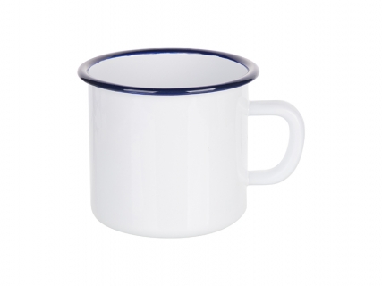 Sublimation 17oz/500ml Enamel Mug with Blue Rim