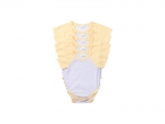 Sublimation Blanks Baby Onesie Short Sleeve Raglan (Yellow)